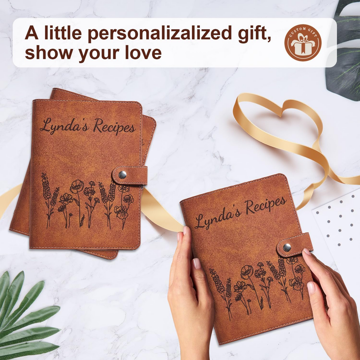 Personalized Recipe Book Handmade Blank Notebook to Write in Your Own Recipes 17 Custom Cover Designs Handcrafted Gift for Mom Dad Husband Wife Grandma Sister Christmas Birthday