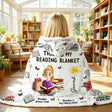 Personalized Reading Blanket Hoodie Custom Name Portrait Birth Flower This Is My Reading Blanket Snuggie Wearable Blanket Birthday Gift for Librarians Book Lover Bookworm Writer Student