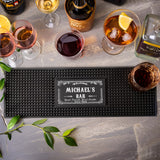 Personalised Bar Mat | Gifts for Bartender Drinking Lover Cocktail Lover | 2 Sizes Available
