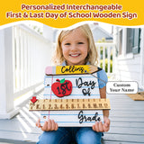 Personalized First Day of School Sign Custom Name for Kids Reusable Back to School Sign for Pre-k to 12 First & Last Day of Preschool Board Children Photo Prop Gift for New Parents Teacher