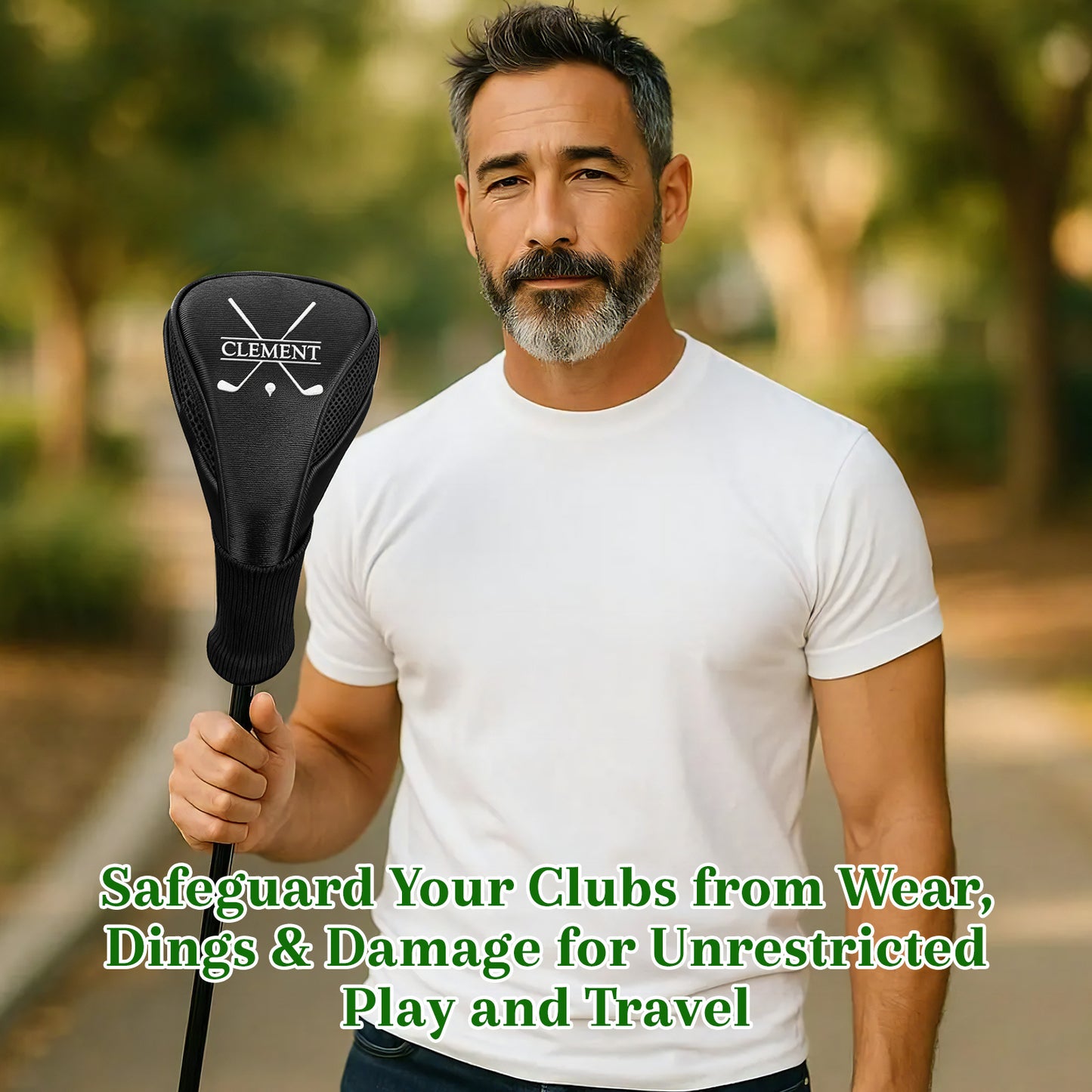 Personalized Golf Club Cover Custom Name or Logo Head Cover Driver Men's Golf Accessories Gifts for Golf Lovers Golfers Dad Husband Father's Day Birthday Wedding Xmas Gifts