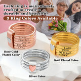 Personalized Name Ring for Women Stacking Rings with Engraved 2-7 Names