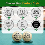 Personalized Billiards Cue Ball with Pouch Engrave Text or Logo Custom Monogram 57mm Cue Ball Birthday Gifts for Dad Husband Billiards Player Billiards Lover Wedding Father's Day Gifts
