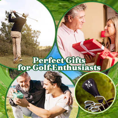 Personalized Golf Club Cover Custom Name or Logo Head Cover Driver Men's Golf Accessories Gifts for Golf Lovers Golfers Dad Husband Father's Day Birthday Wedding Xmas Gifts