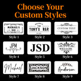 Personalised Bar Mat | Gifts for Bartender Drinking Lover Cocktail Lover | 2 Sizes Available