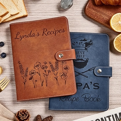 Personalized Recipe Book Handmade Blank Notebook to Write in Your Own Recipes 17 Custom Cover Designs Handcrafted Gift for Mom Dad Husband Wife Grandma Sister Christmas Birthday