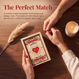 Personalized Matchbooks Custom Photo Name Matchbooks Wooden Matchbox Art for Couples Wedding Birthday Table Decor Without Matches Gifts for Bride Groom Husband Wife Family Friends