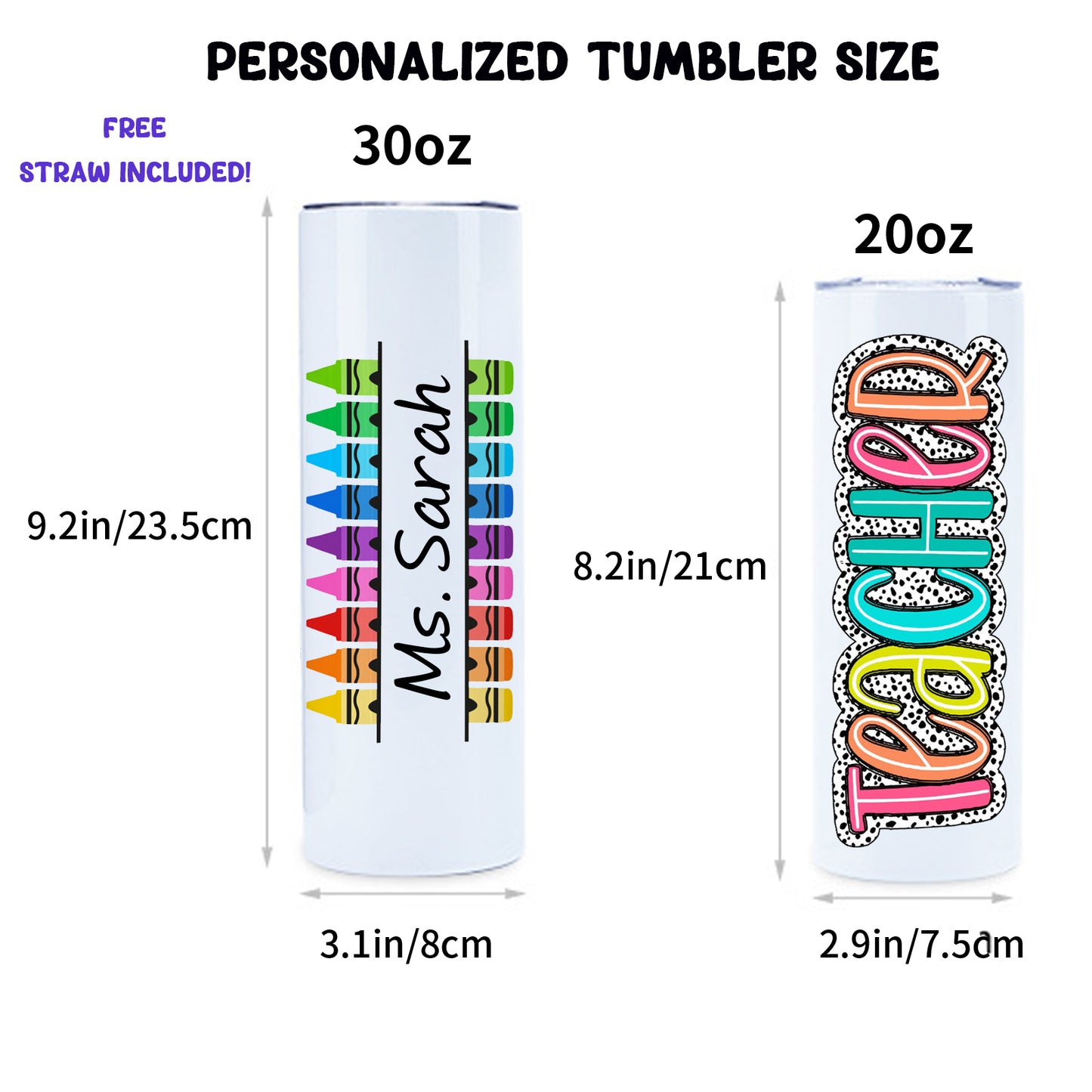 Personalized Teacher Tumbler, Teacher Appreciation Cup, Gifts for Teachers Women