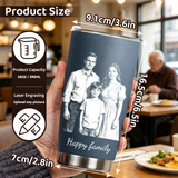 1 Personalized 20oz Tumbler with Engraved Picture & Text 20 Oz Stainless Steel Travel Tumbler Cup Mug Personalized Gifts for Father's Day Birthday Christmas Anniversary for Men Women Kids