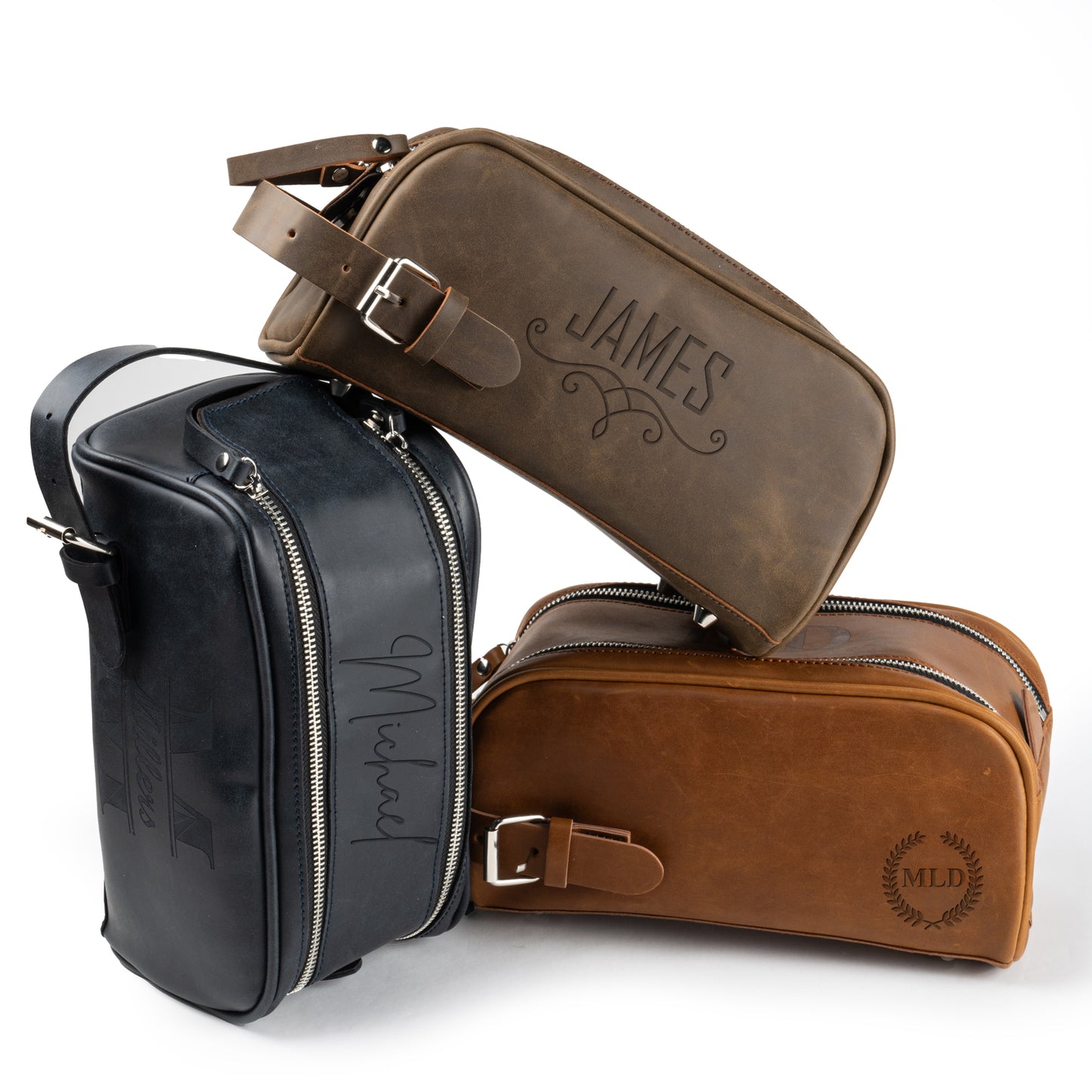Personalized Thickened Vegan Leather Toiletry Bag