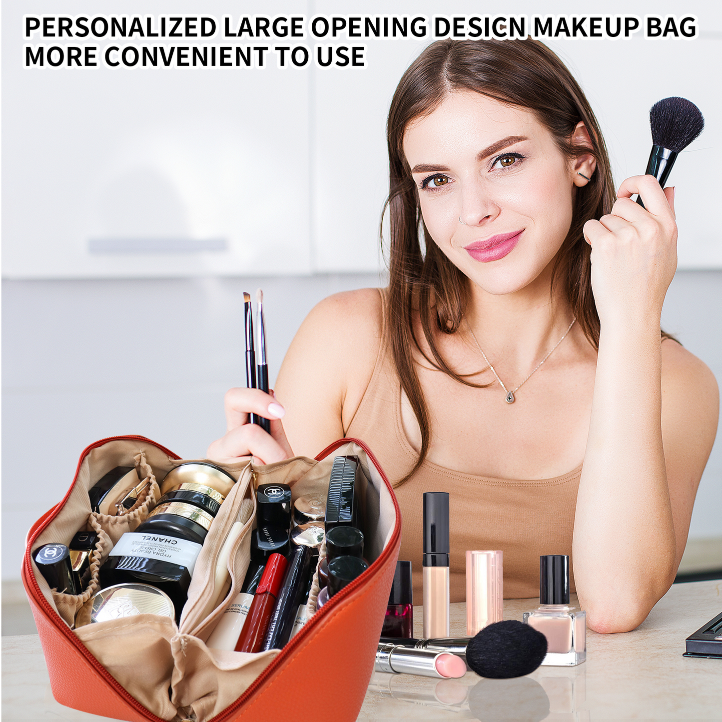 Personalized Large Capacity Cosmetic Bag