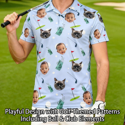 Personalized Golf Polo Shirt Custom Face