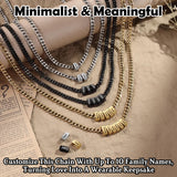Personalized Men Necklace with Family Name Custom 1-10 Names