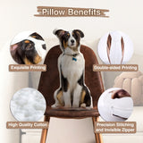 Custom Pet Pillow with Photo Double-Side Printing Pillow 3D Printing Shaped Pillow Stuffed Plush Toy Pillow Back to School Gift Pet Lover Gift Pet Memorial Gift Birthday Gift Bedding Pillow