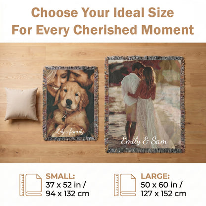 Personalized Blanket with Picture Text