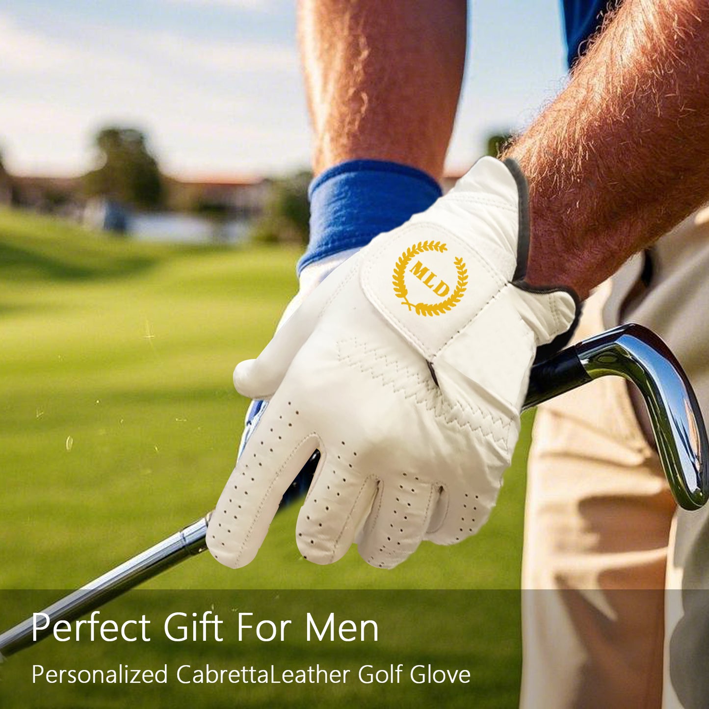 Personalized Golf Gloves Custom Leather Golf Gloves with Name Left Hand Glove for the Right Handed Golfer for Golf Tours and Daily Use Gifts for Golfer Dad Husband Boyfriend Golf Coach Unisex