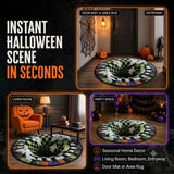 Halloween Optical Illusion Rug 3D Halloween Rug - Optical Illusion with Depth Pattern Non-Slip Soft Fabric