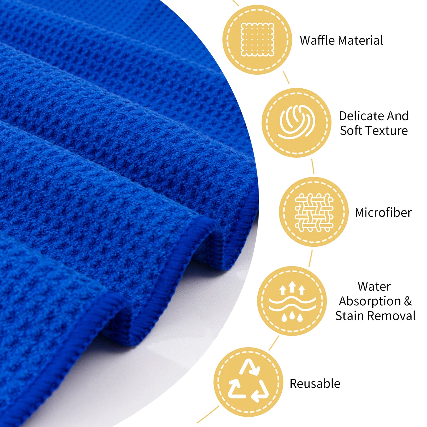 Personalised Golf Towels for Women, 24"*16" Tri-fold Waffle Pattern Golf Towel, Custom Gift for Women Wife Mom Girlfriend