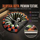 Halloween Optical Illusion Rug 3D Halloween Rug - Optical Illusion with Depth Pattern Non-Slip Soft Fabric