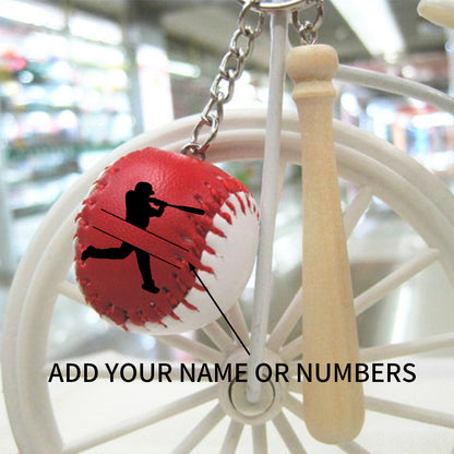 Personalized Mini Baseball Keychain