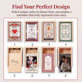 Personalized Matchbooks Custom Photo Name Matchbooks Wooden Matchbox Art for Couples Wedding Birthday Table Decor Without Matches Gifts for Bride Groom Husband Wife Family Friends