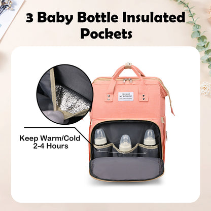 Personalized 3 in 1 Diaper Bag Backpack with Changing Station  Multifunctional Large Baby Diaper Bags for Boys & Girls Portable Custom Lightweight Changing Bag Newborn Baby Essential Gifts